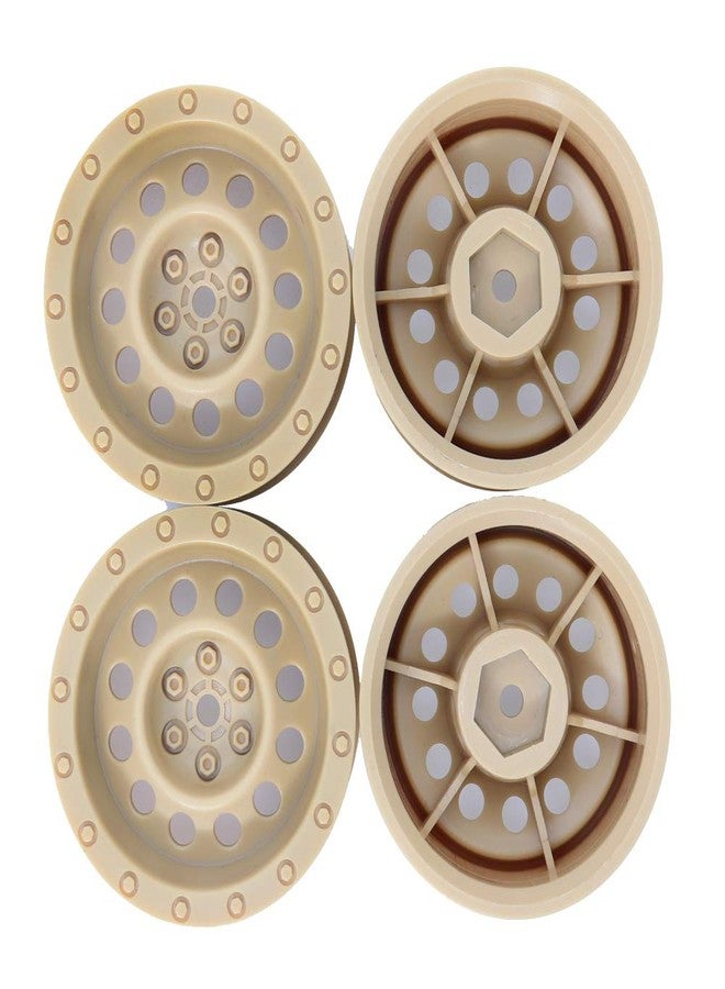 LAFEINA 4PCS Plastic 1.9 inch Wheel Rim for 1/10 RC Crawler Car SCX10 90046 Tamiya CC01 D90 Redcat TRX4 (Desert Yellow) - Image 3